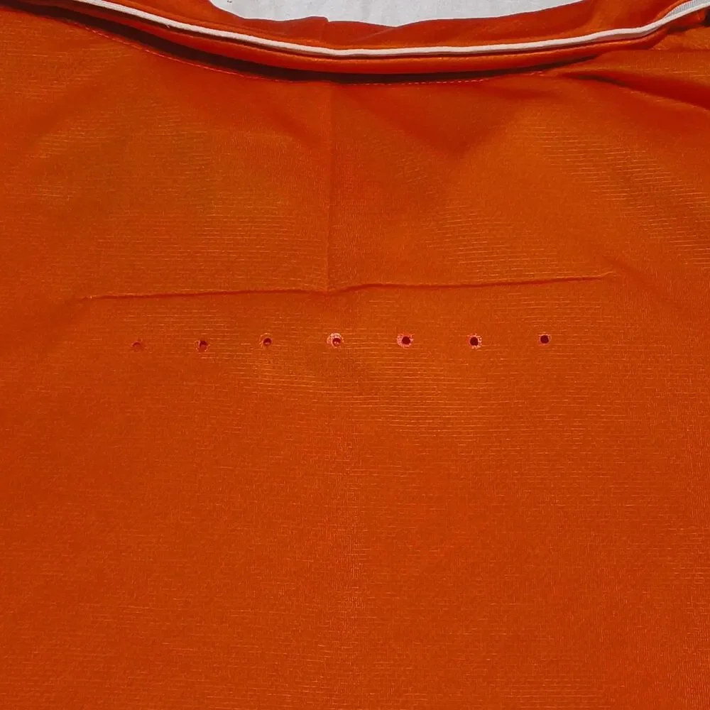 adidas Climalite Orange 1/4 Zip Mock Neck Pullover Men's L Long Sleeve